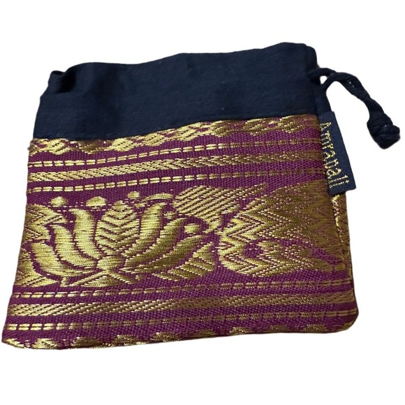 Vintage Beaded Indian Mini Bag Purse With Jewelry Pouch Amrapoli Unique Timless - Picture 4 of 6